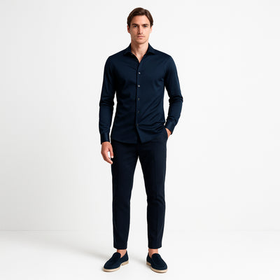 Middernachtblauw formeel overhemd