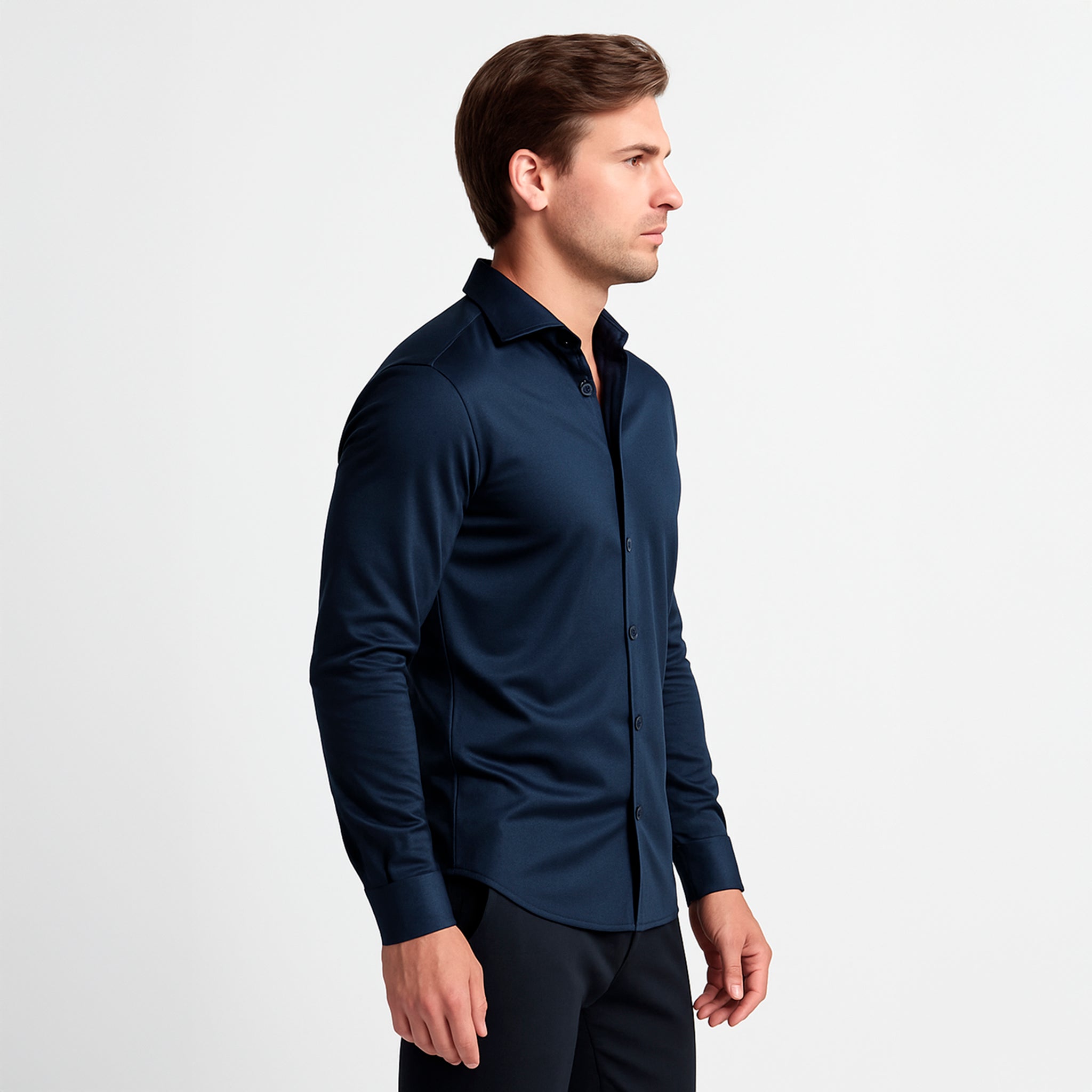 Middernachtblauw formeel overhemd