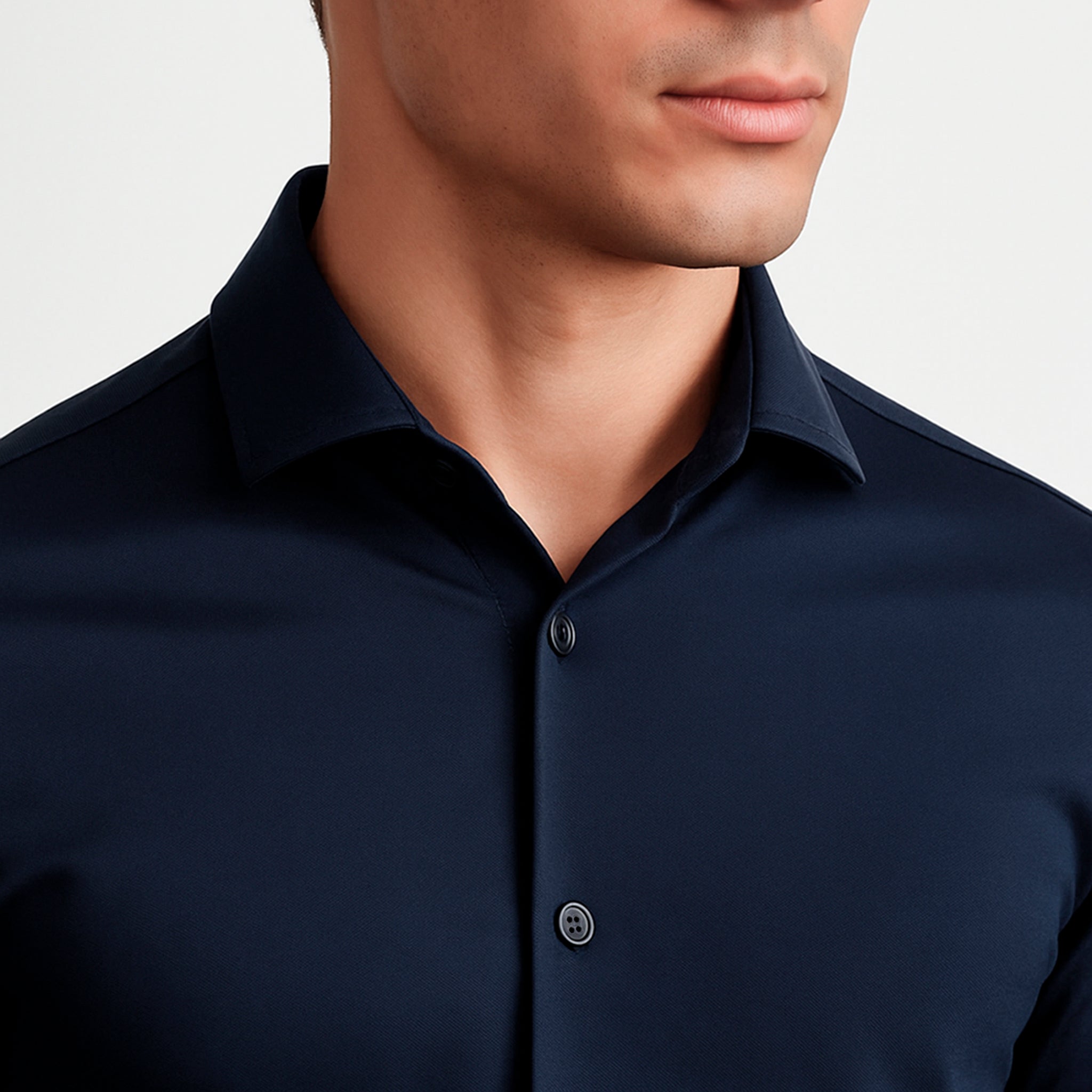 Middernachtblauw formeel overhemd