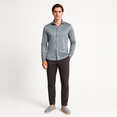 Mistgrijs formeel overhemd