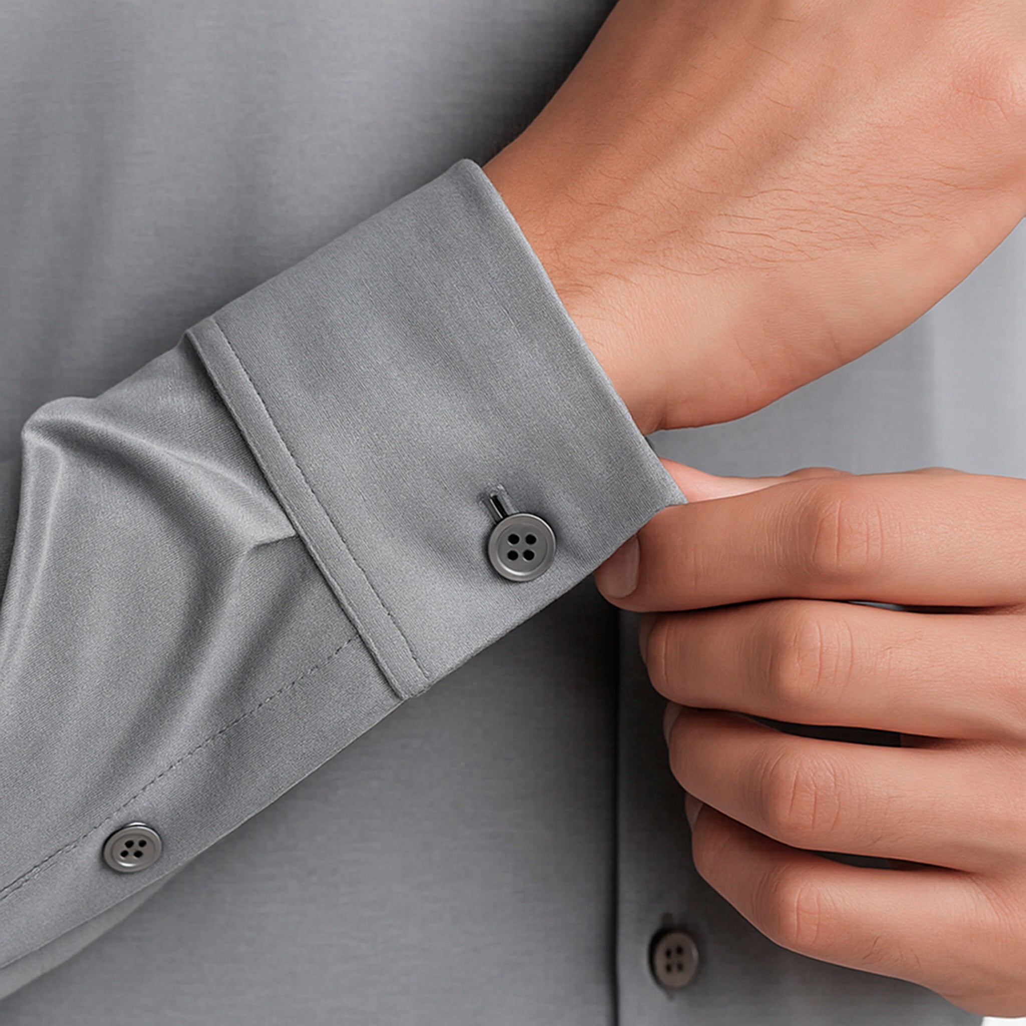 Mistgrijs formeel overhemd