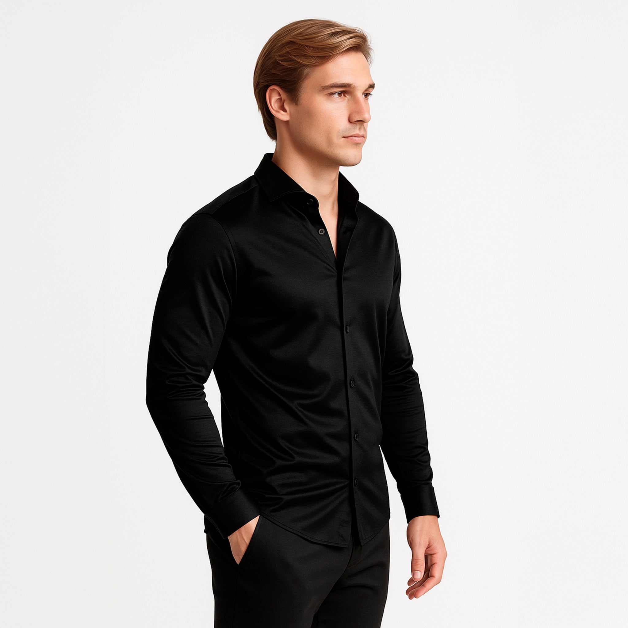 Onyx Zwart Formeel Overhemd