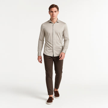 Sandstone Beige Formeel Overhemd