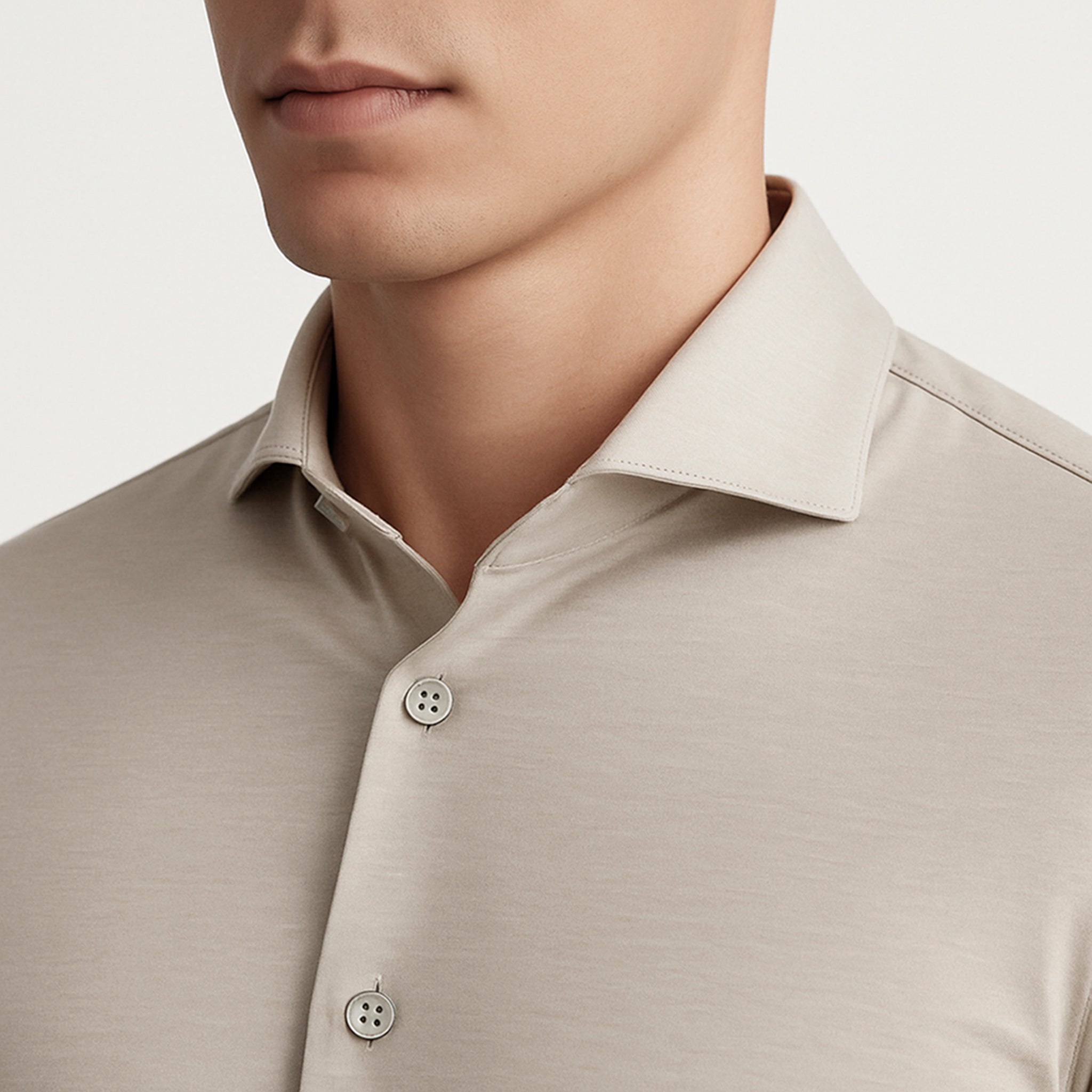 Sandstone Beige Formeel Overhemd